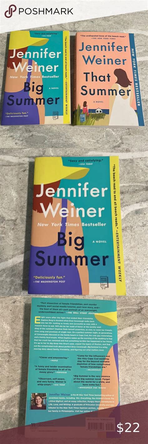 Jennifer Weiner 📚 2 Paperback Book Bundle New York Times Bestselling