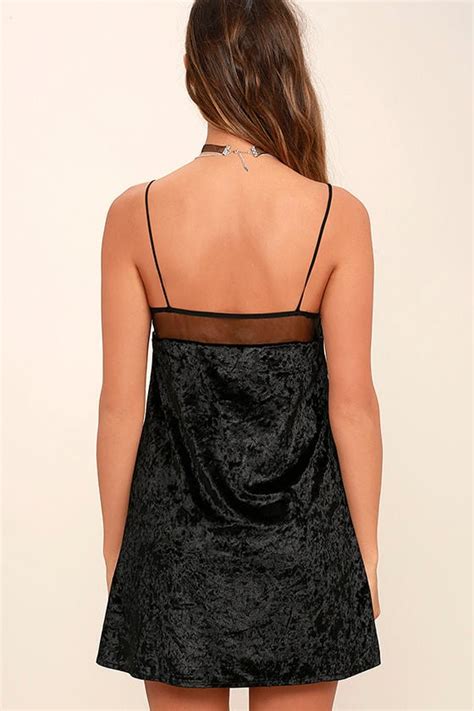 Sexy Black Dress Slip Dress Velvet Dress Velvet Slip Dress Lbd 48 00