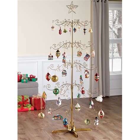 The 6 Rotating Ornament Display Tree Hammacher Schlemmer