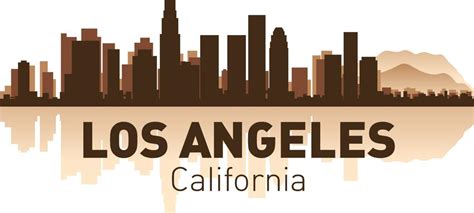 Los Angeles City Skyline Silhouettes Vector Set Free Cdr Vectors File