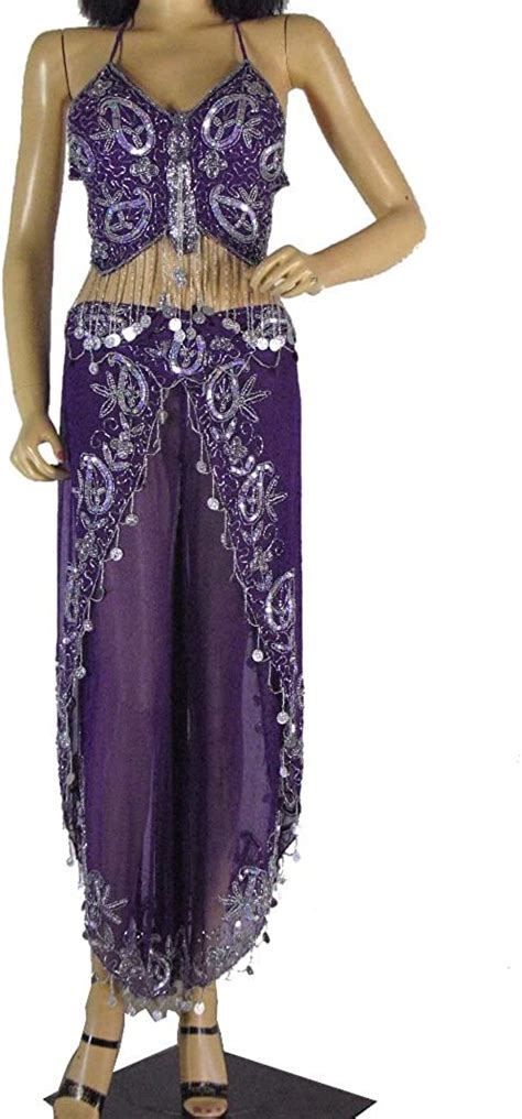 Purple Belly Dance Costume Clothing Bra Wrap Dress S Clothing