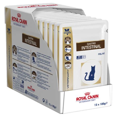 One of our cats had an intestinal issue almost two years ago and our vet recommended we use the royal canin. Royal Canin Feline Gastrointestinal Wet Cat Food