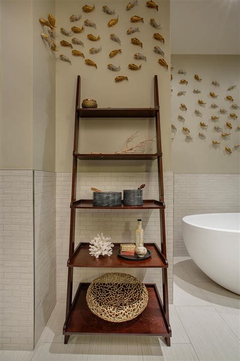 Cottage Bathroom Look Add This Bathroom Ladder Shelf Homesfeed