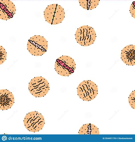Scar After Trauma Or Surgery Vector Seamless Pattern Stock Vector