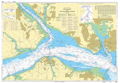 Southampton Water Admiralty Chart Wallpaper Mural