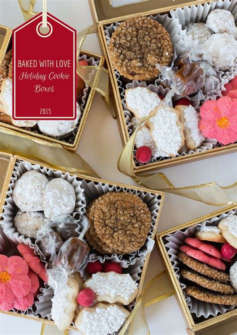 The box or tin you use to store your cookies is super important as it has many uses. 2015 holiday cookie boxes - Bake Love Give