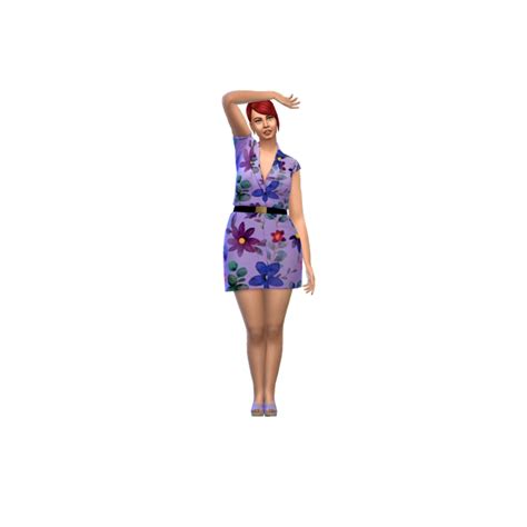 Kwools Floral Safari Mini Dress The Sims 4 Create A Sim Curseforge