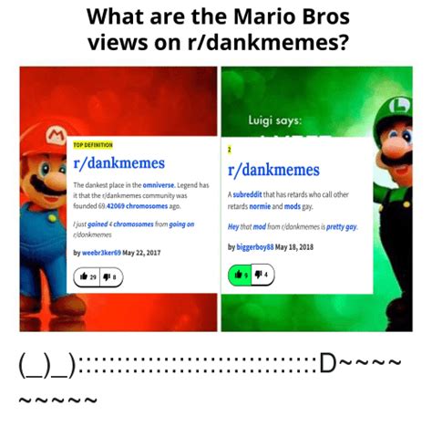 If you blow the whistle in the warp zone area, you will be transported to the level 8 pipe. What Are the Mario Bros Views on Rdankmemes? Luigi Says ...