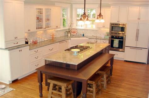 15 Beautiful Kitchen Island with Table Attached | Home Design Lover