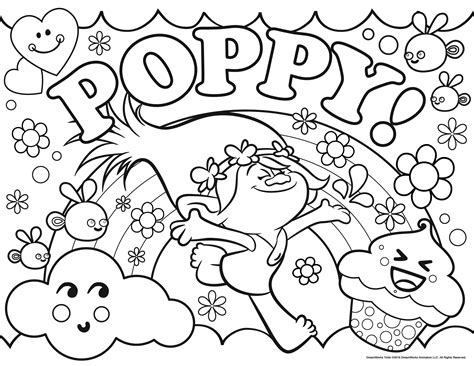 Free printable trolls coloring pages. Trolls for children - Trolls Kids Coloring Pages