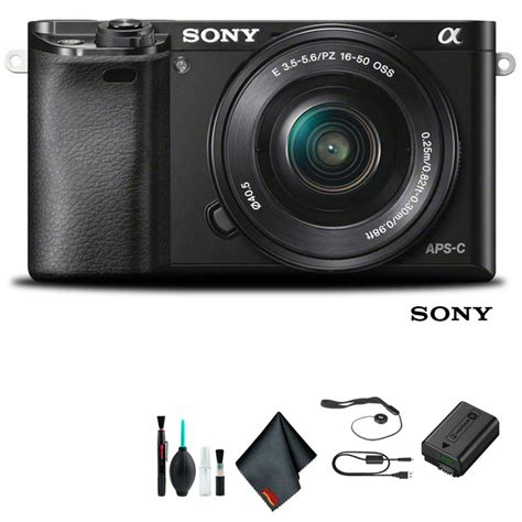 Sony Alpha A6000 Mirrorless Camera With 16 50mm Lens Black Starter Kit