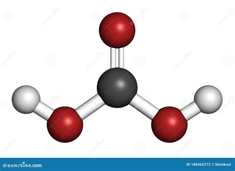 Molécula De ácido Carbónico 3d De Renderización Formado Cuando Se