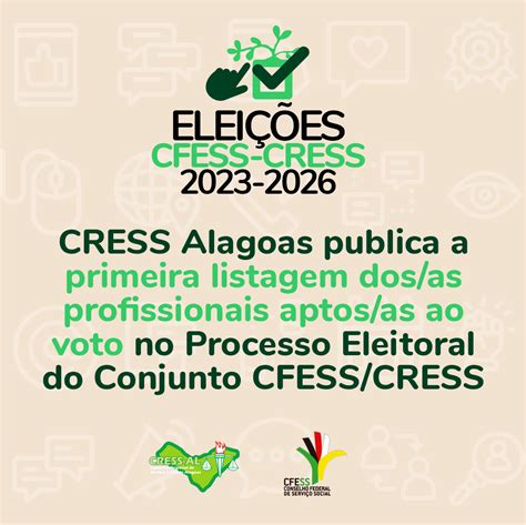 Cress Cress Alagoas Publica A Primeira Listagem Dosas Profissionais Aptosas Ao Voto No