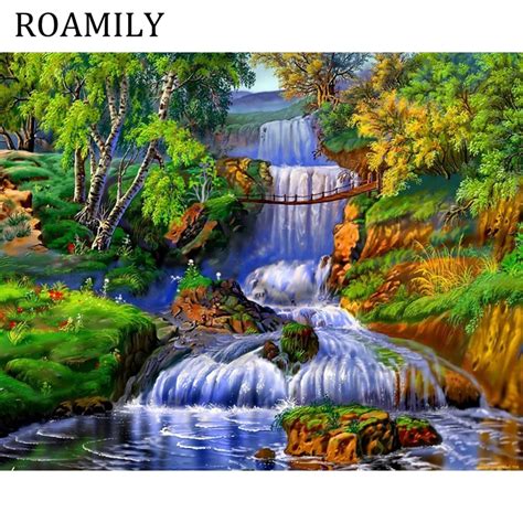 Roamily Diy Unframed Landscape Oil Painting On Canvas