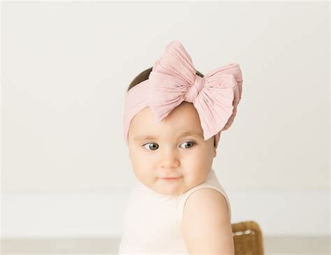 Baby Headband Large Bow Headwrap Newborn Headbands Baby Etsy