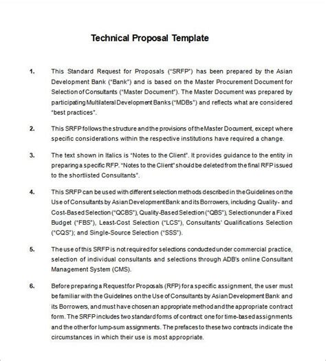 Technical Proposal Templates 22 Free Sample Example Format Download