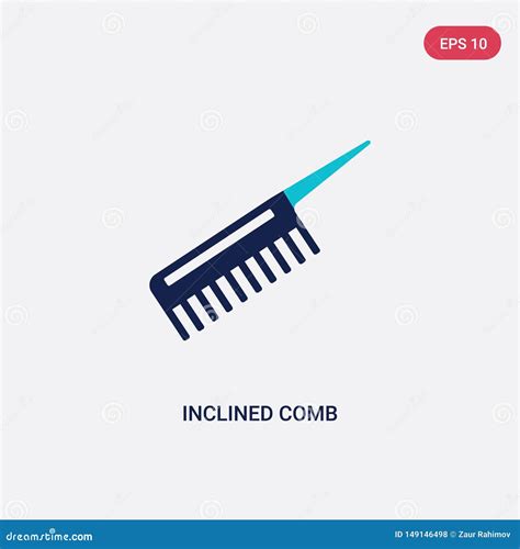 Inclined Comb Vector Icon On White Background Flat Vector Inclined