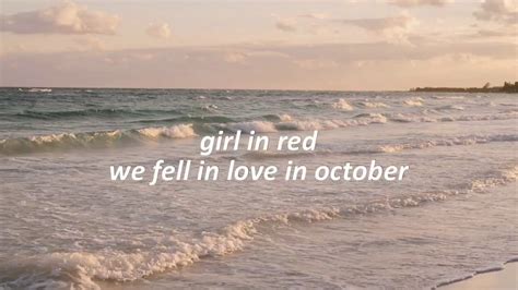 girl in red-we fell in love in october | türkçe çeviri - YouTube