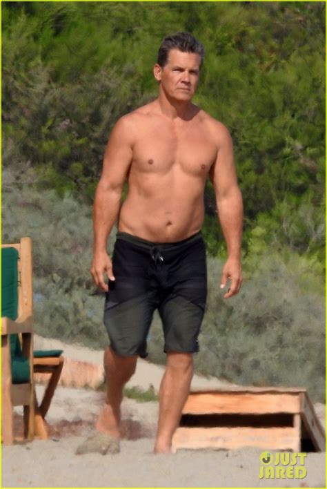 Josh Brolin Has Some Fun Shirtless At The Beach In Malibu Photo