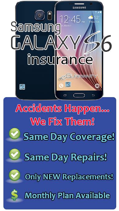 Samsung Galaxy S6 Insurance | Samsung galaxy s6, Galaxy, Samsung