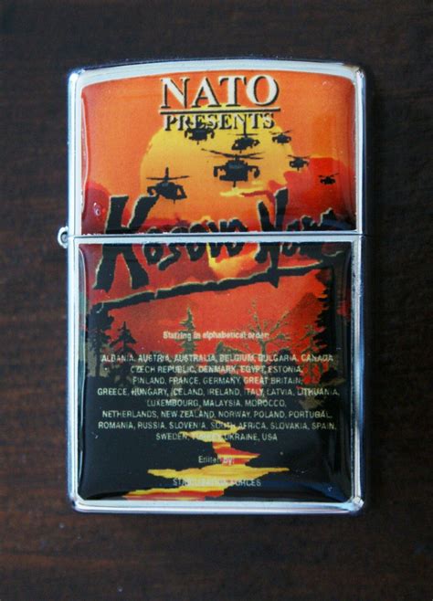 Another great reliable petrol lighter from zippo. Zippo NATO PRESENTS KOSOVO NOW | Zippo, Neat gadgets, Cool ...