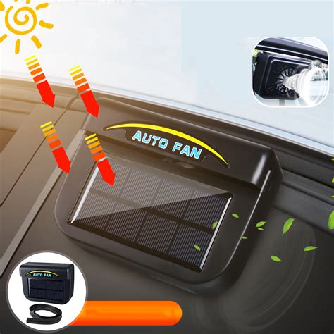 Solar Power Portable Mini Air Conditioner Car Auto Air Vent Cool Fan