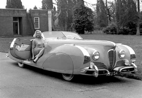 British Actress Diana Dors In Her 1949 Saoutchik Bodied Delahaye 175 S