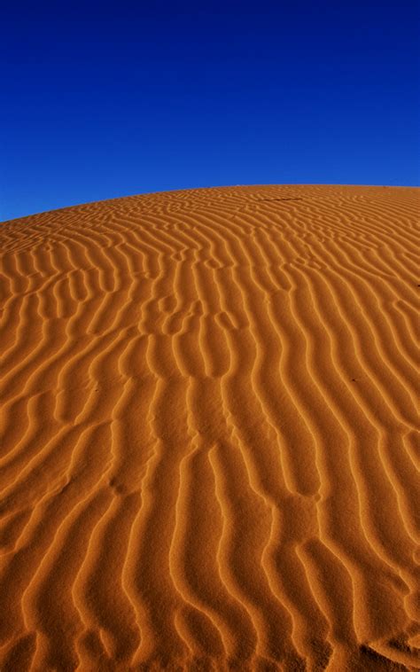 Download Wallpaper 800x1280 Desert Nature Sand Dunes Blue Sky