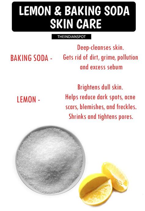 Lemon And Baking Soda Skin Care Recipe And Benefits Skin Care Recipes Skin Care Baking Soda