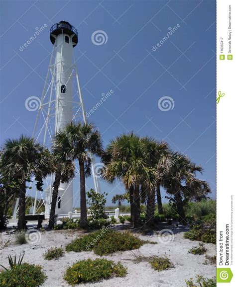 Range Light On The Island Of Boca Grande Florida Stock Image Image Of