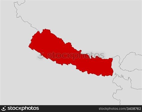 Map Of Nepal Political Map Of Nepal With The Several Zones —