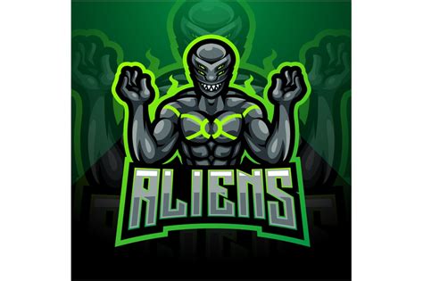 Alien Esport Mascot Logo Design By Visink Thehungryjpeg