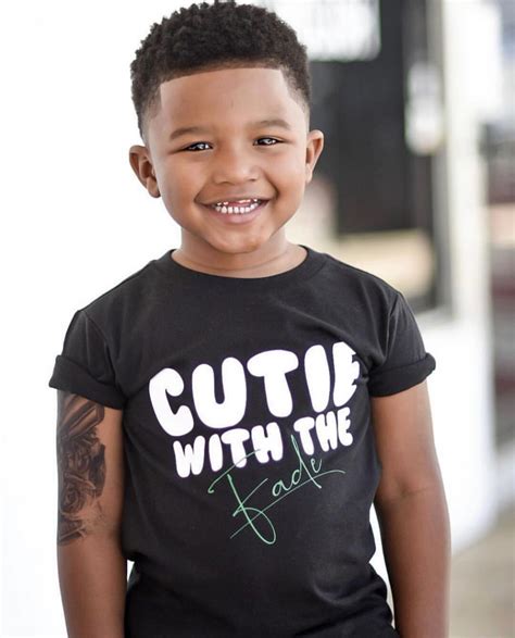 Cutie With the Fade T-shirt | Black boys haircuts, Boys haircuts, Black