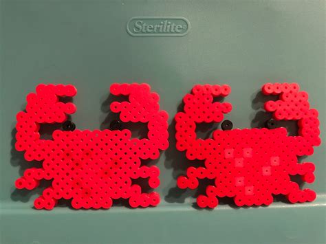 crab perler bead magnet etsy