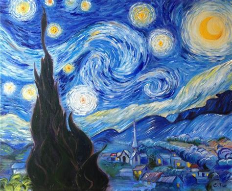 The Starry Night Van Gogh Copy Painting By Edyge Turlybekov Saatchi Art