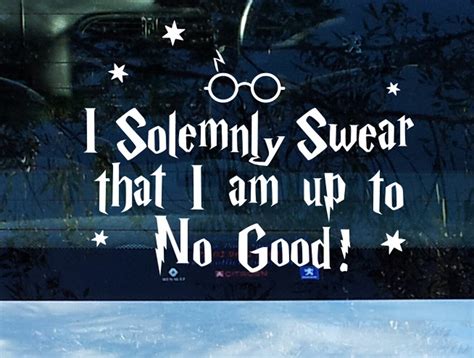 Harry Potter I Solemnly Swear That I Am Up To No Good Car Wall Decal