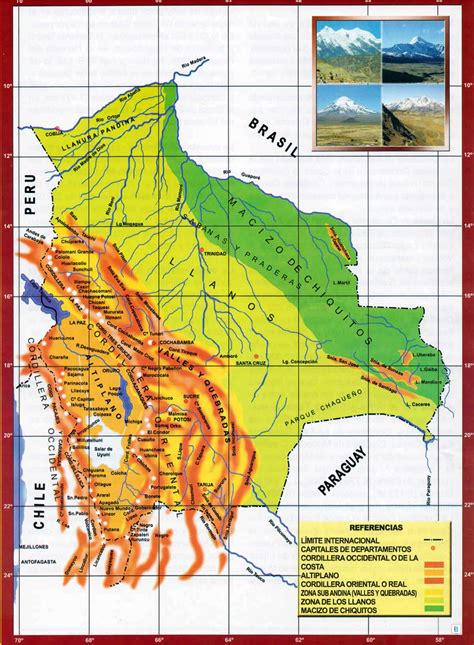 Orografía De Bolivia Historia Literatura Educación De Bolivia Mapas