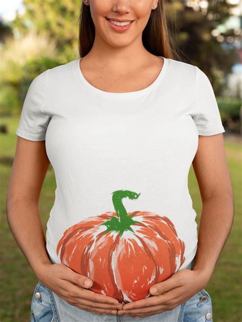 Pumpkin Baby Bump Halloween Costume Baby Maternity Top Plus Etsy