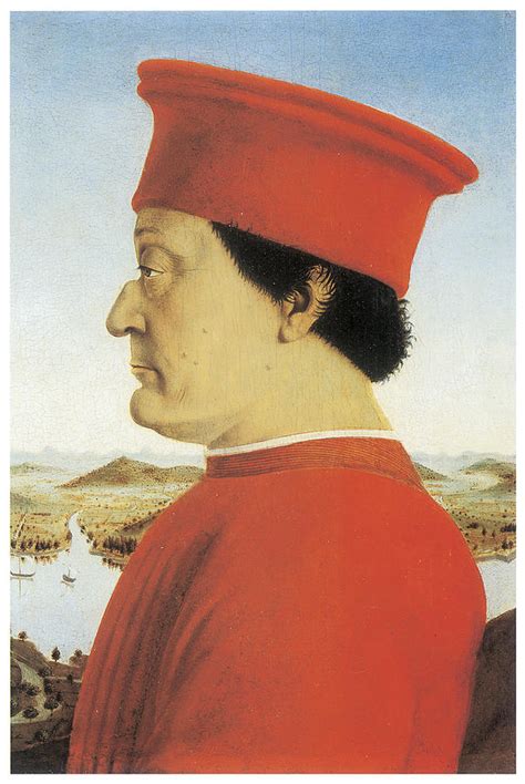 Portrait Of Federico Da Montefeltro Painting By Piero Della Francesca