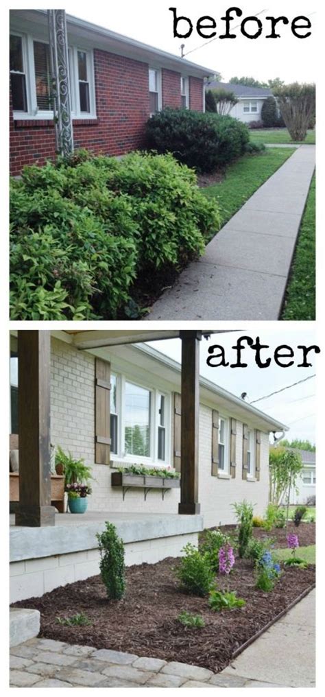 › ranch exterior makeover before after. 35 best red brick ranch images on Pinterest | Brick ranch ...