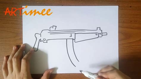 Easy Step How To Draw Guns Youtube