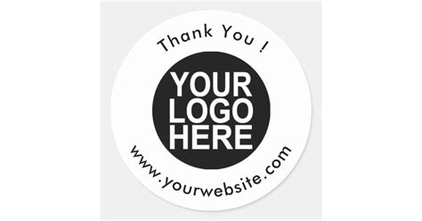 Your Logo Name And Website Promo Classic Round Classic Round Sticker Zazzle