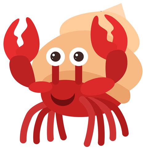 Hermit Crab With Happy Face 303530 Vector Art At Vecteezy