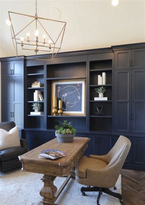 Navy Blue Simple Home Office