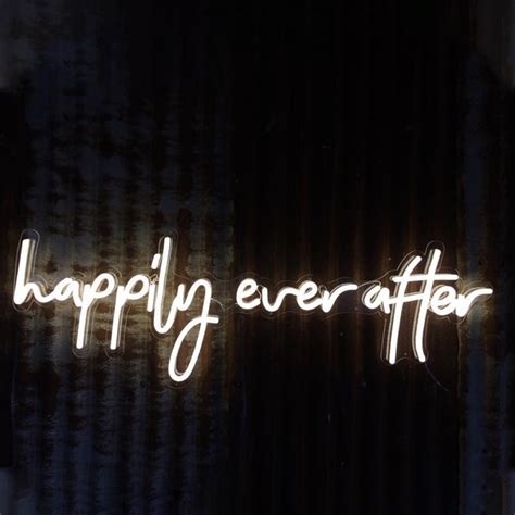 Happily Ever After Neon Sign Led Custom Neon Lightacrylic Etsy