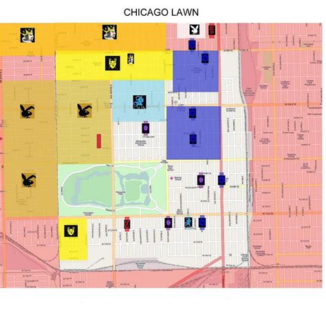 Chicago Gang Map Gang Map Chicago United States Of America
