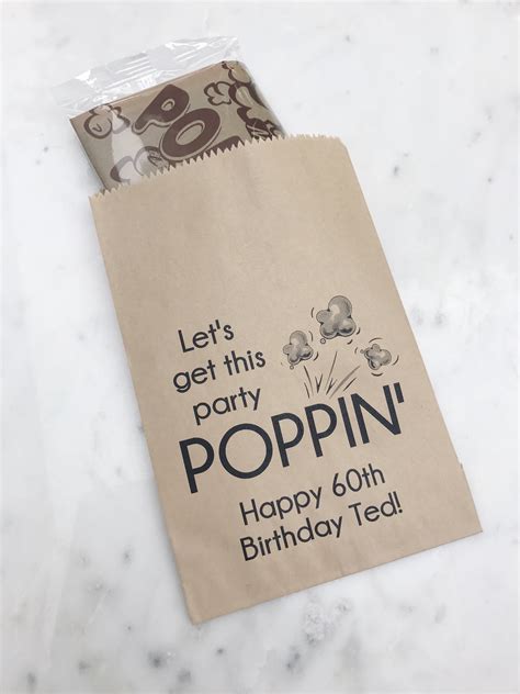Lets Get This Party Poppin Birthday Favor Bags Salted Design Studio