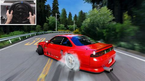 Drifting Nissan Silvia S14 Assetto Corsa Thrustmaster T300RS GT