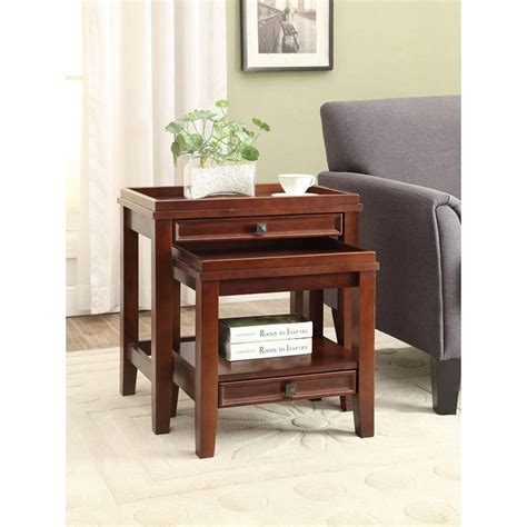 You'll find nesting end tables, end tables with storage, and more! Linon Home Decor Wander Cherry 2-Piece Nesting End Table ...
