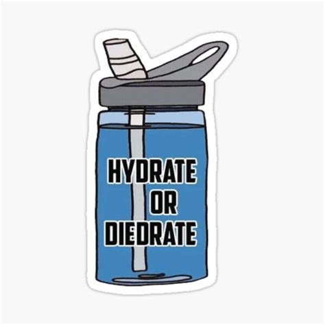 Hydrate Or Diedrate Hydrate Hydration Drink Water Sticker For Sale